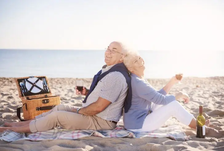 Retired couple enjoying meaningful time